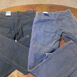 Boys Corduroy Pants lot by Uproar 12 skinny fit plus size 14 Free pair-read!